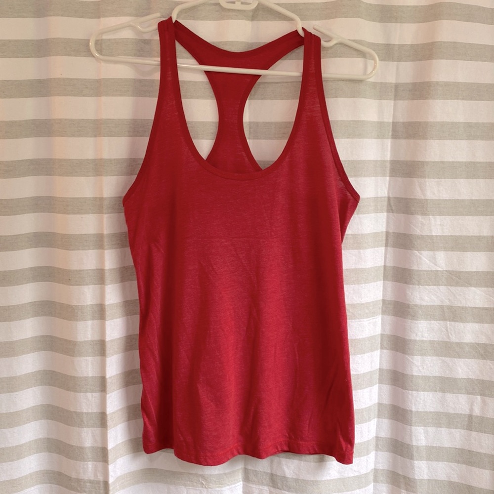 Nike Dri-Fit small racer back tank, red